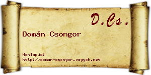 Domán Csongor névjegykártya