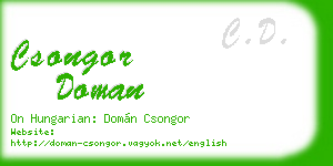 csongor doman business card
