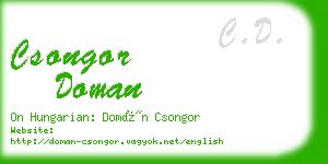 csongor doman business card